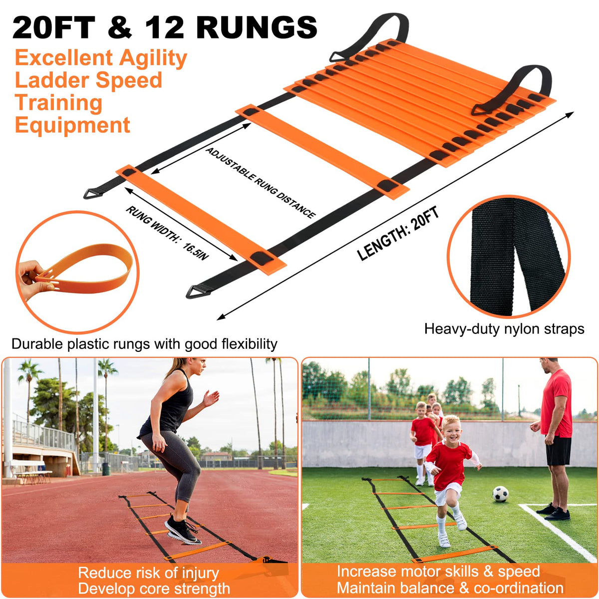 ECHOSAMEN all-weather durable construction supports years of backyard training
