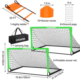 ECHOSAMEN cones set included for skill drills and obstacle courses