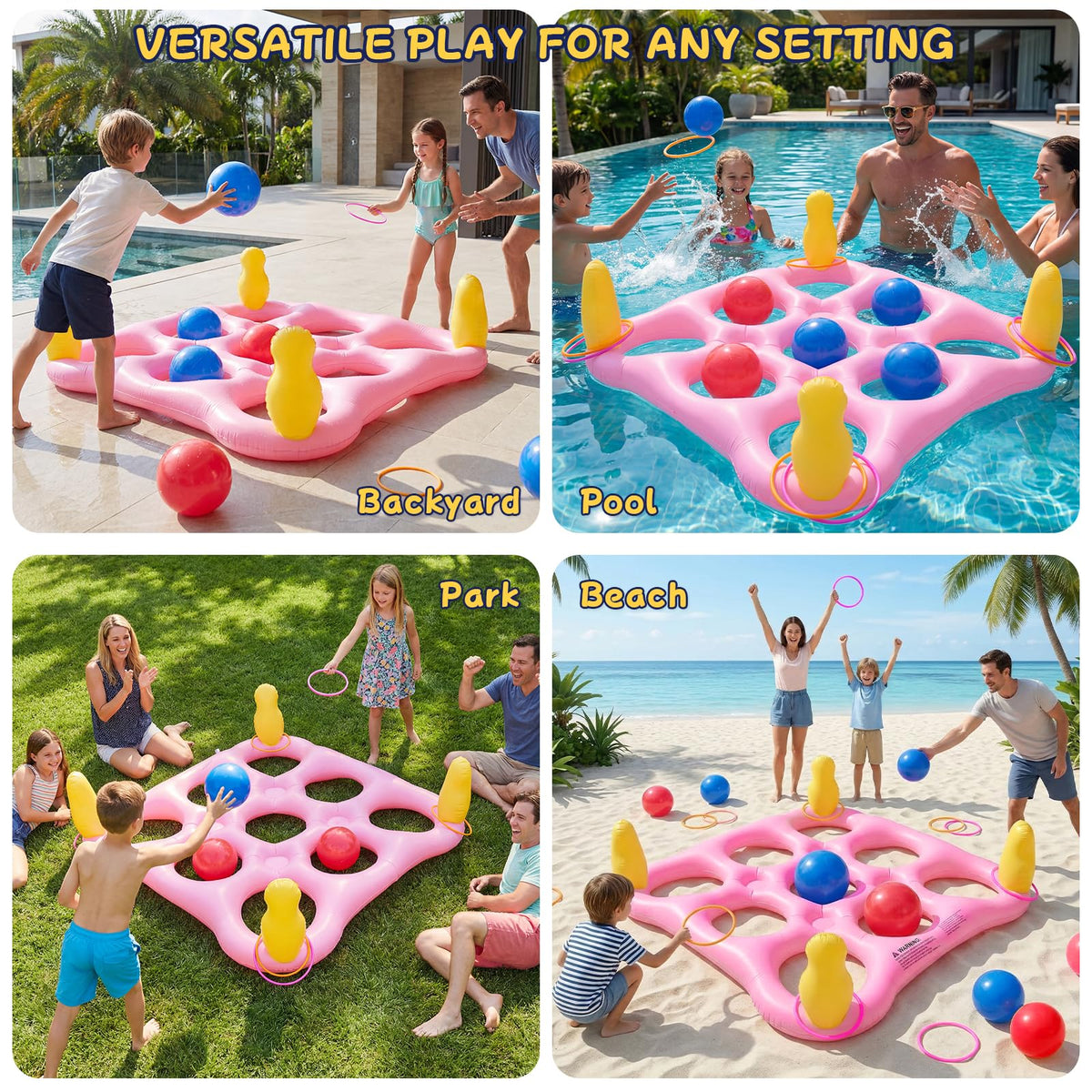 ECHTPower beach-pool party setup showcases versatile fun for outdoor gatherings.