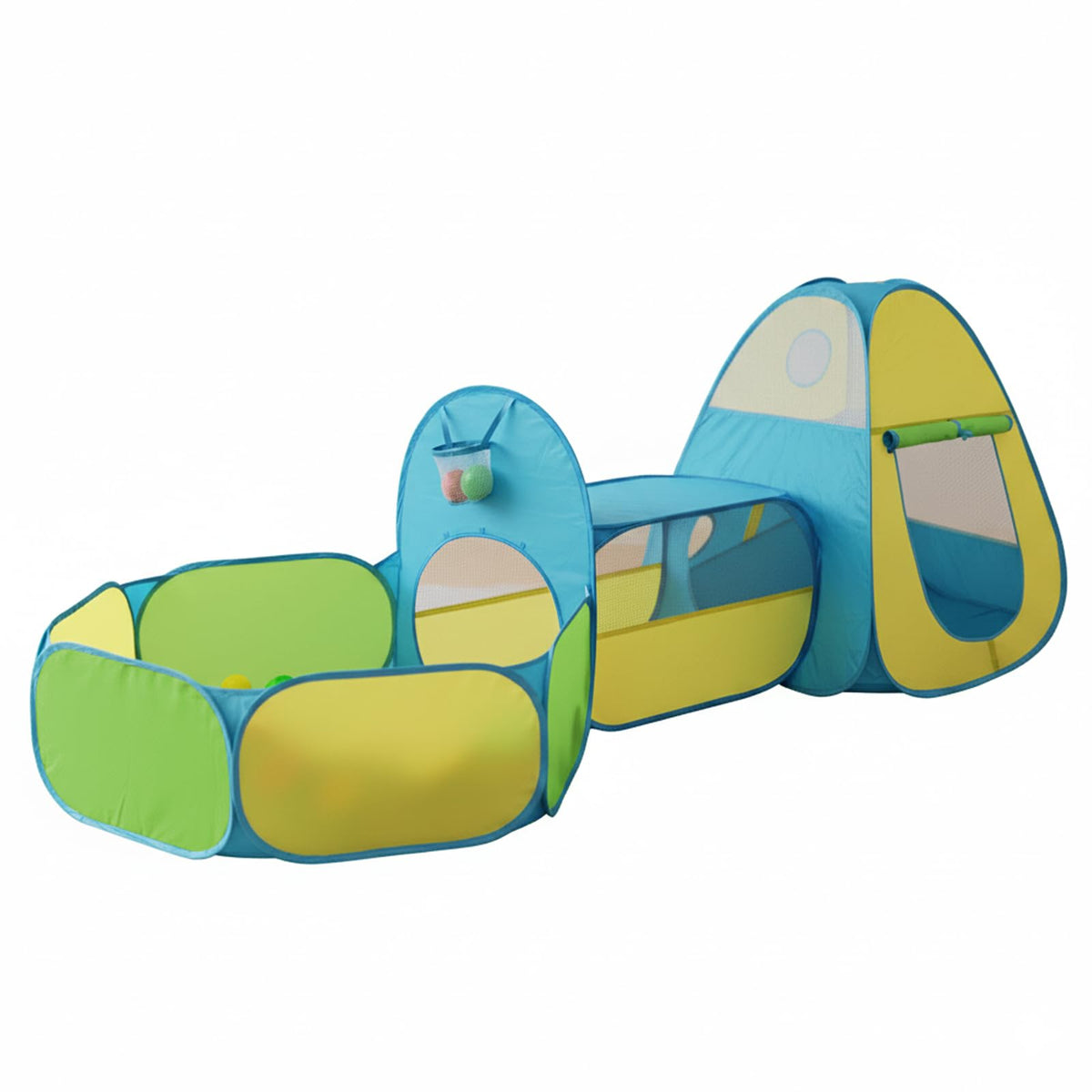 Eclathex 3-in-1 play tent pop-up enhances imaginative play at home.