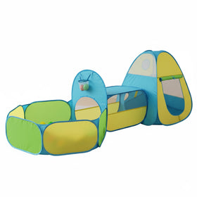 Eclathex 3-in-1 play tent pop-up enhances imaginative play at home.