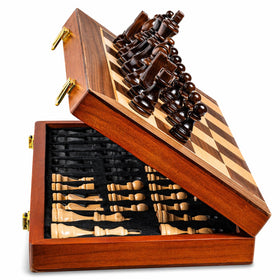 ECOCRAFTER 15-inch magnetic chess board for stable play on any surface.