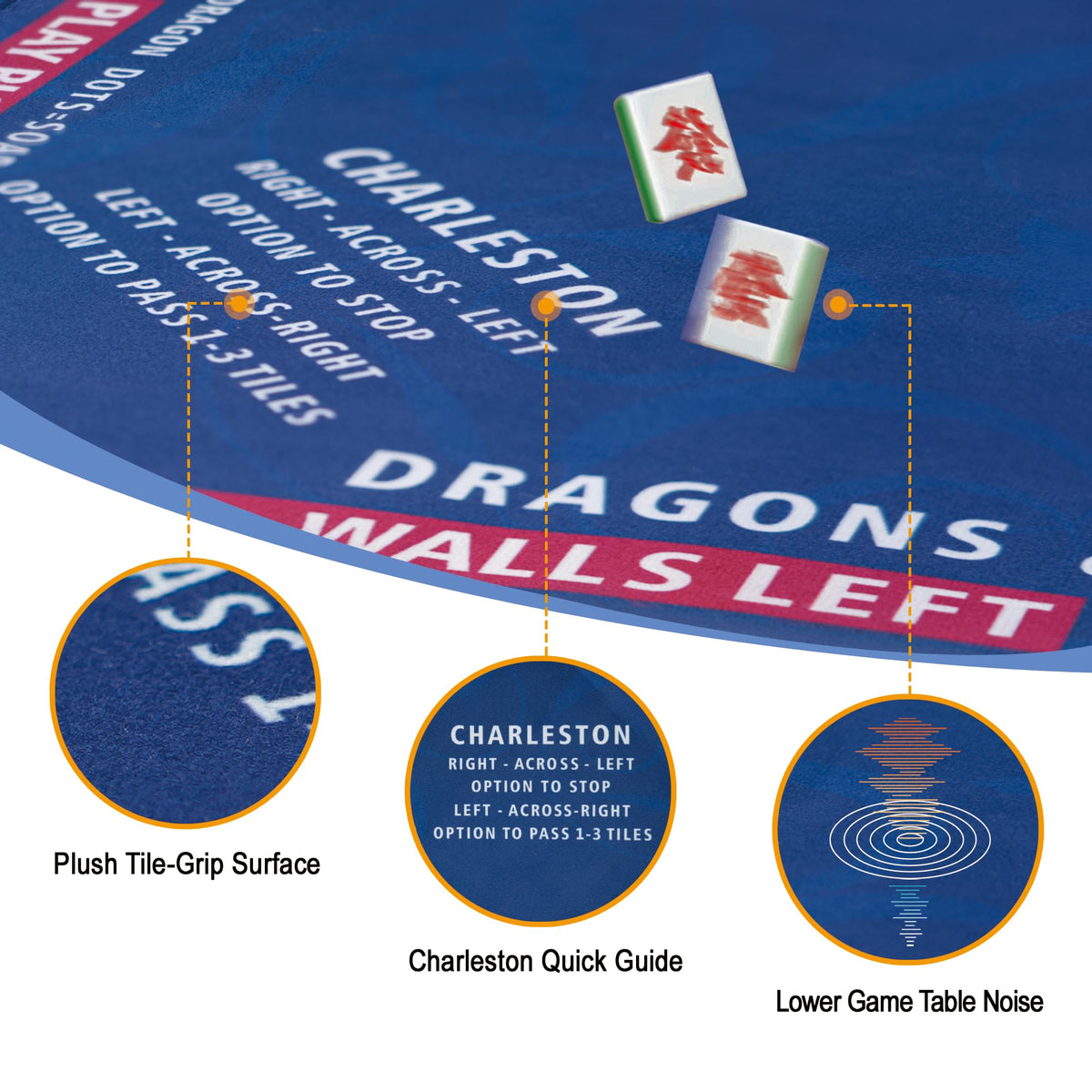 ECOLEMON Mahjong Mat color is fade-resistant for vibrant, long-lasting visuals