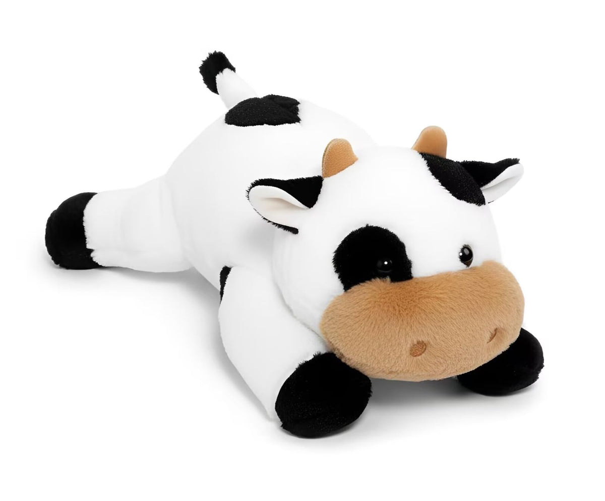 Ecolley cow plush 20in full view, ideal cuddle buddy for cozy moments.