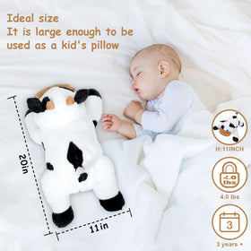 Ecolley cow plush soft fur close-up, inviting hug and tactile comfort.