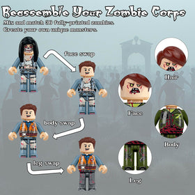 econoLED game zombie variant mini-fig supports imaginative battles