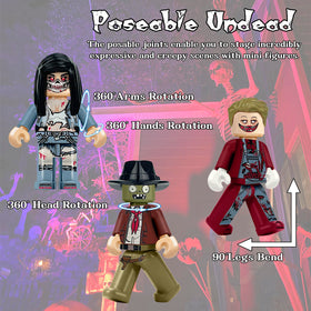 econoLED zombie soldier figure pose demonstrates dynamic articulation for storytelling