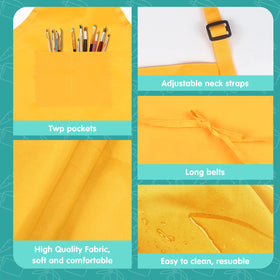 Ecoofor XL kids aprons color palette back view showing color options for organization