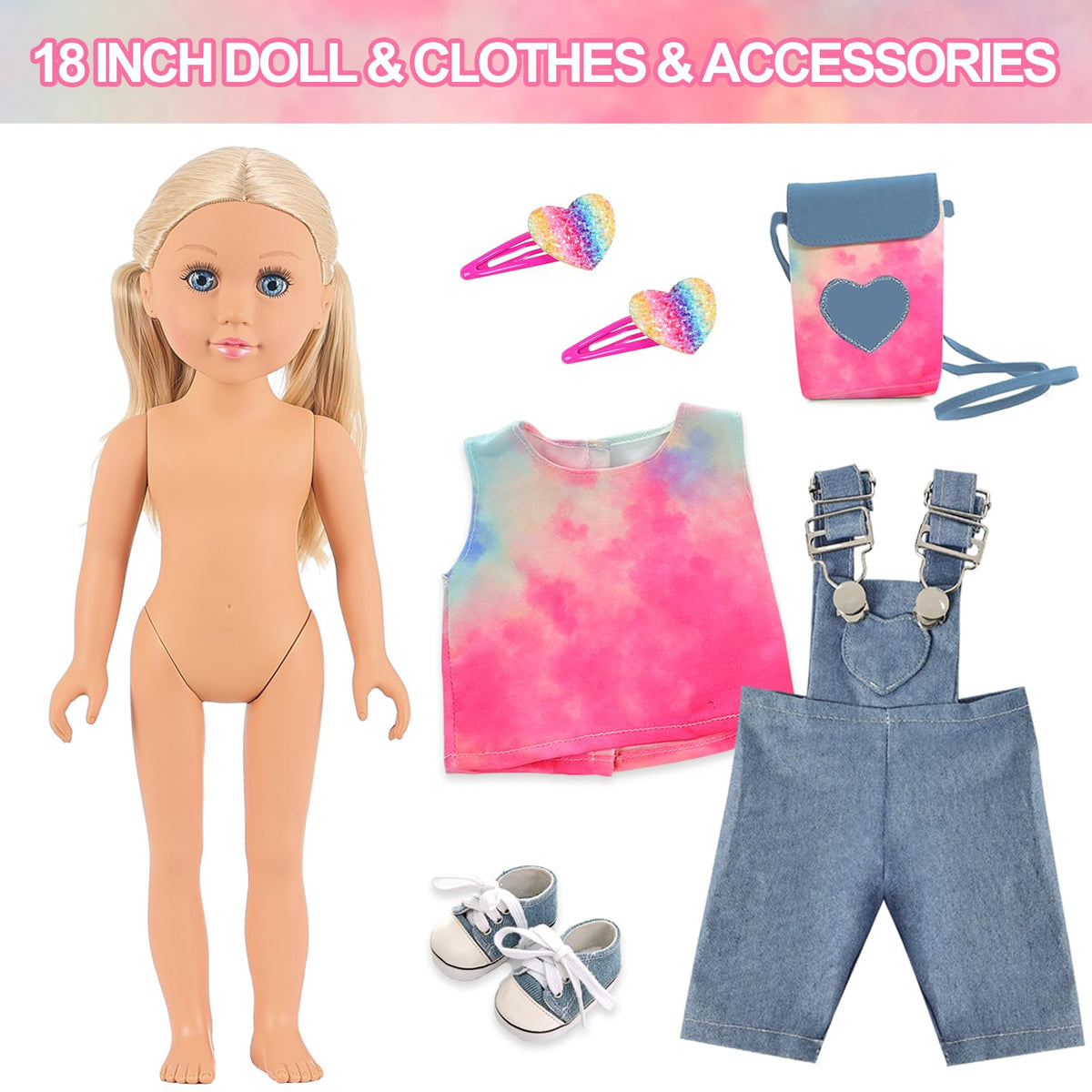Ecore Fun blue-eyed blonde doll with soft touch body for hugs