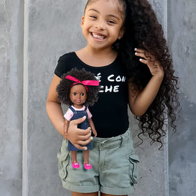 Ecore Fun black doll red headband tying outfits together