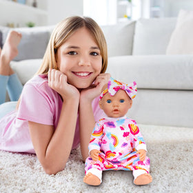 Ecore Fun blooming flowers jumpsuit headband showcases bright patterns for joyful play