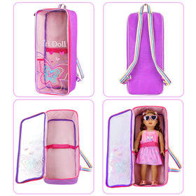 Ecore Fun compatible with major 18-inch dolls for secure display.