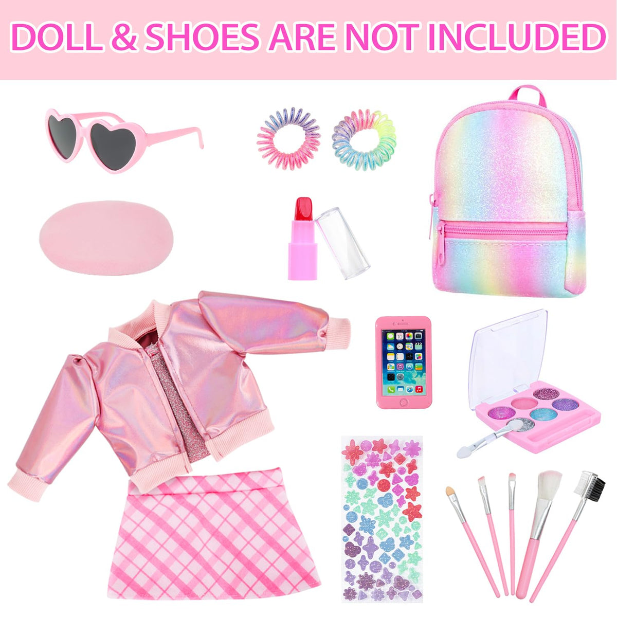 Ecore Fun pink backpack with doll accessories, ideal for on-the-go organization.