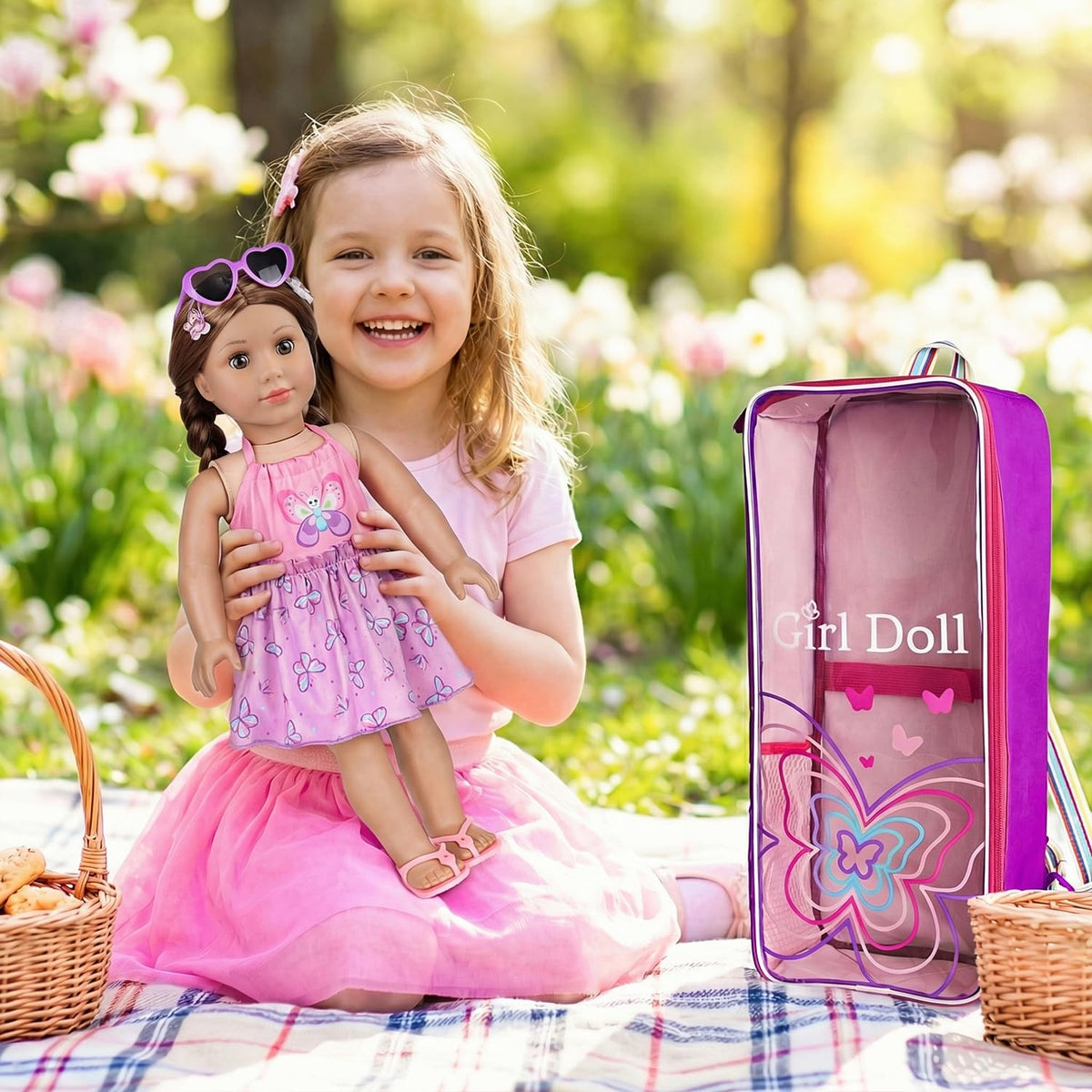 Includes Ecore Fun clothes and accessories to customize looks on the go.