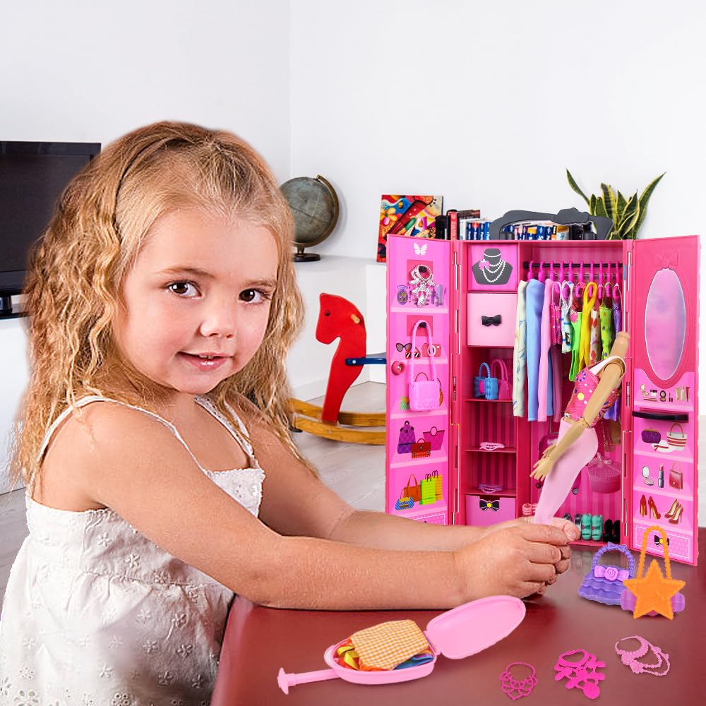 Ecore Fun doll shoe rack neatly stores tiny shoes for quick changes