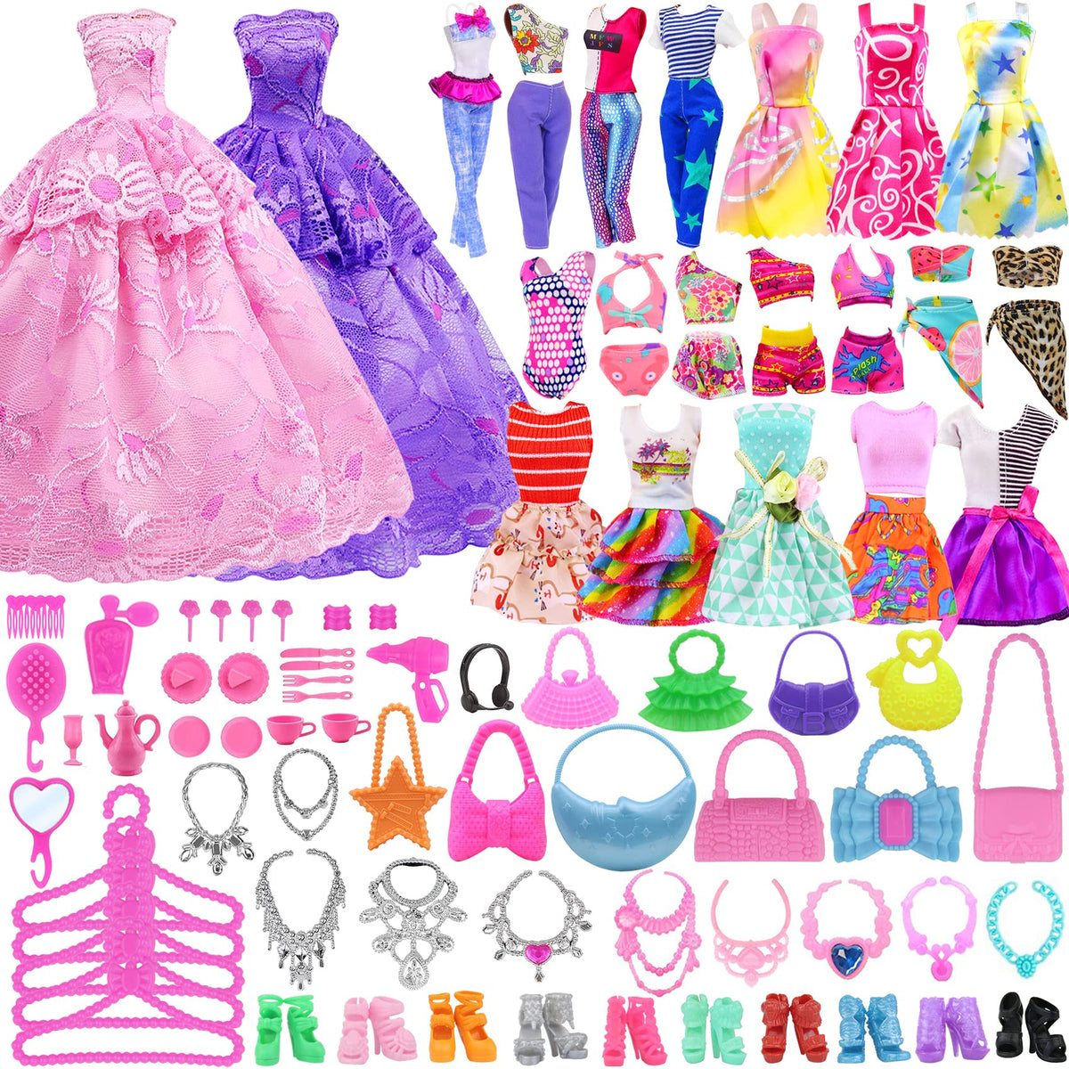 Ecore Fun doll swimsuits collection in bright, beach-ready styles