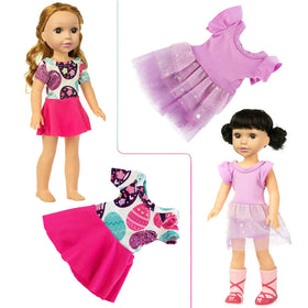 Ecore Fun dress designed for a secure fit on 14.6-inch dolls.