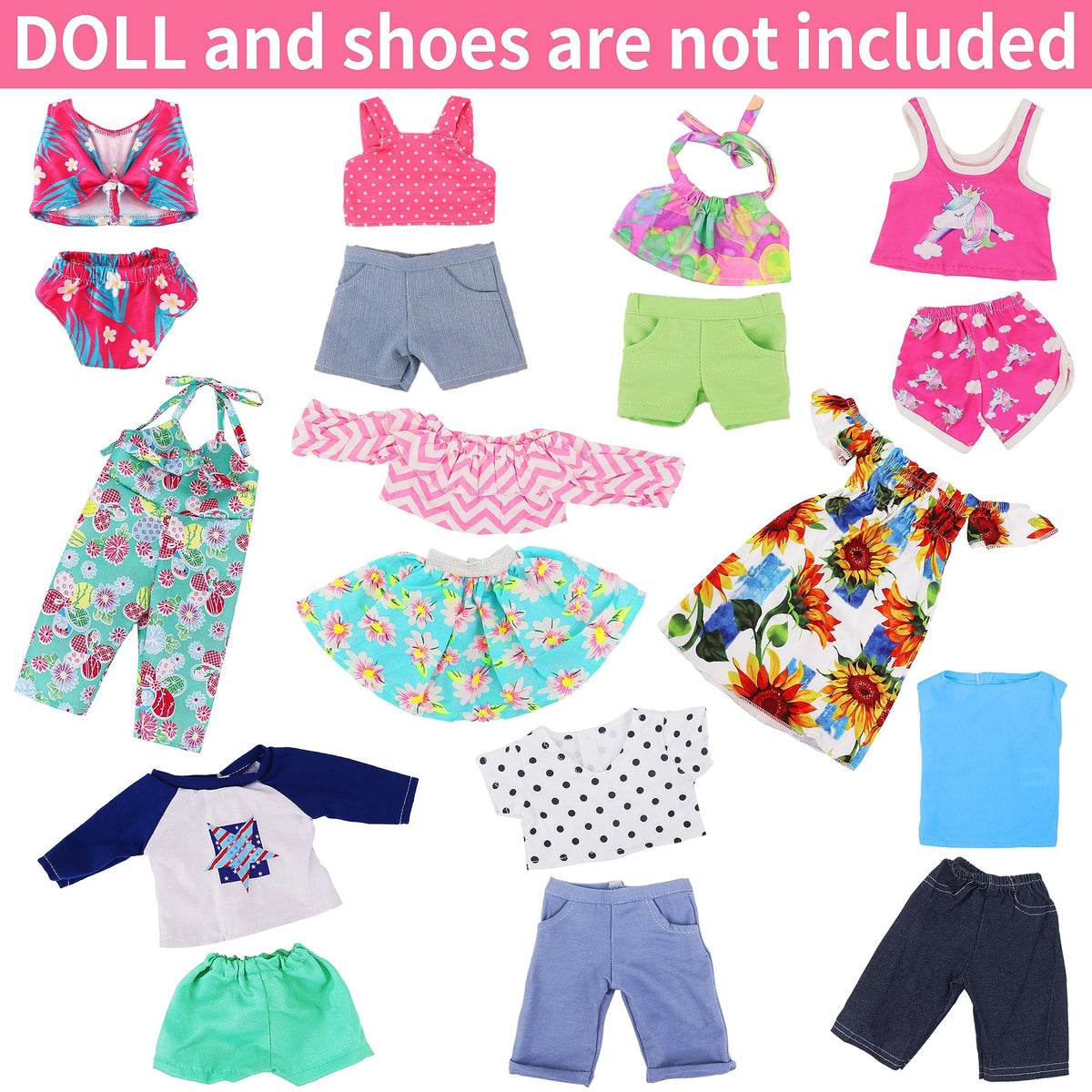 Ecore Fun dresses and swimwear for 18-inch dolls, fostering imaginative play and style.