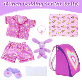 Ecore Fun ice cream pajamas top for comfy dress-up on 18-inch dolls