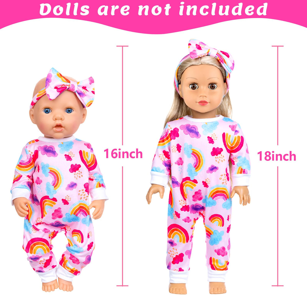 Ecore Fun rainbow jumpsuit headband highlights colorful styling for storytelling
