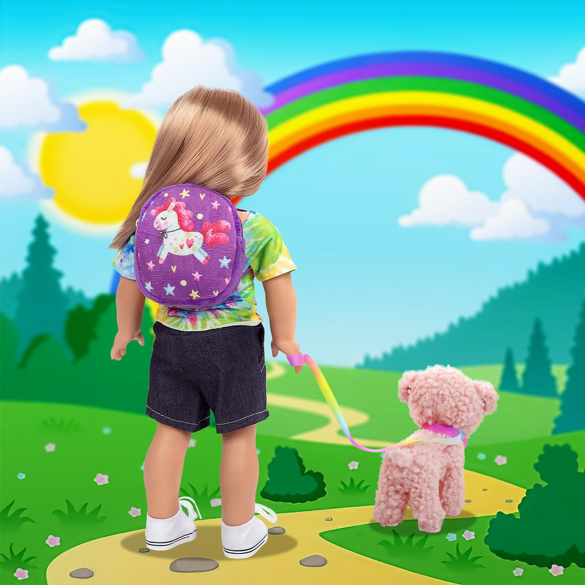 Ecore Fun toy dog enhances storytelling during playtime.