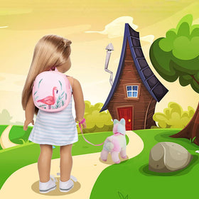 Toy lamb included in Ecore Fun 18 inch doll set