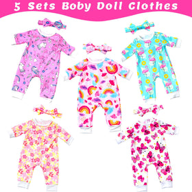 Ecore Fun unicorn jumpsuit headband demonstrates imaginative role-play for 14-18 inch dolls