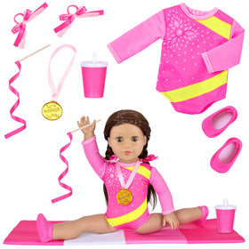 Ecore Fun 18-inch doll leotard and shoes for stylish gymnastic play