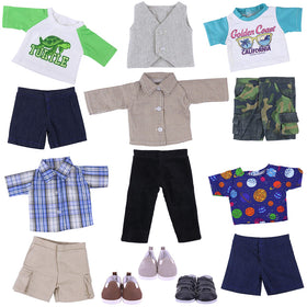 Ecore Fun 3 pairs of shoes included to complete outfits for 18-inch dolls.