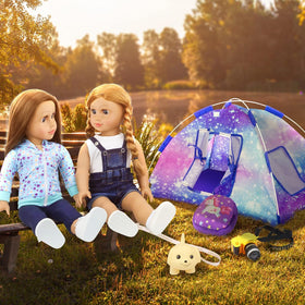 Ecore Fun sleeping bag for 18 inch dolls keeps pretend campers cozy.