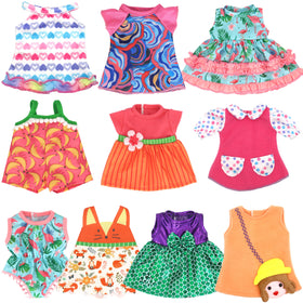 ECORELF Alive 10-set doll outfits provide a versatile wardrobe for 10-12 inch dolls.