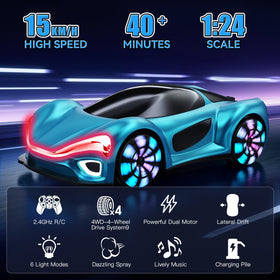 ECOSAT-QIU RC car side drift in action with responsive steering