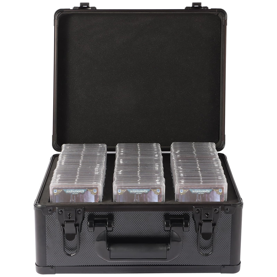 EcoVibe Graded Card Case with aluminum shell for durable slab protection.