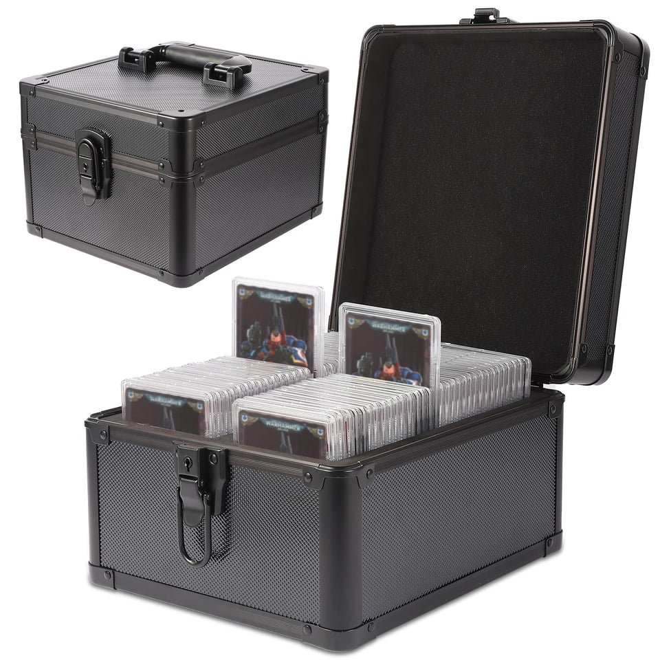 EcoVibe Graded Card Case exterior shows durable aluminum shell for protection