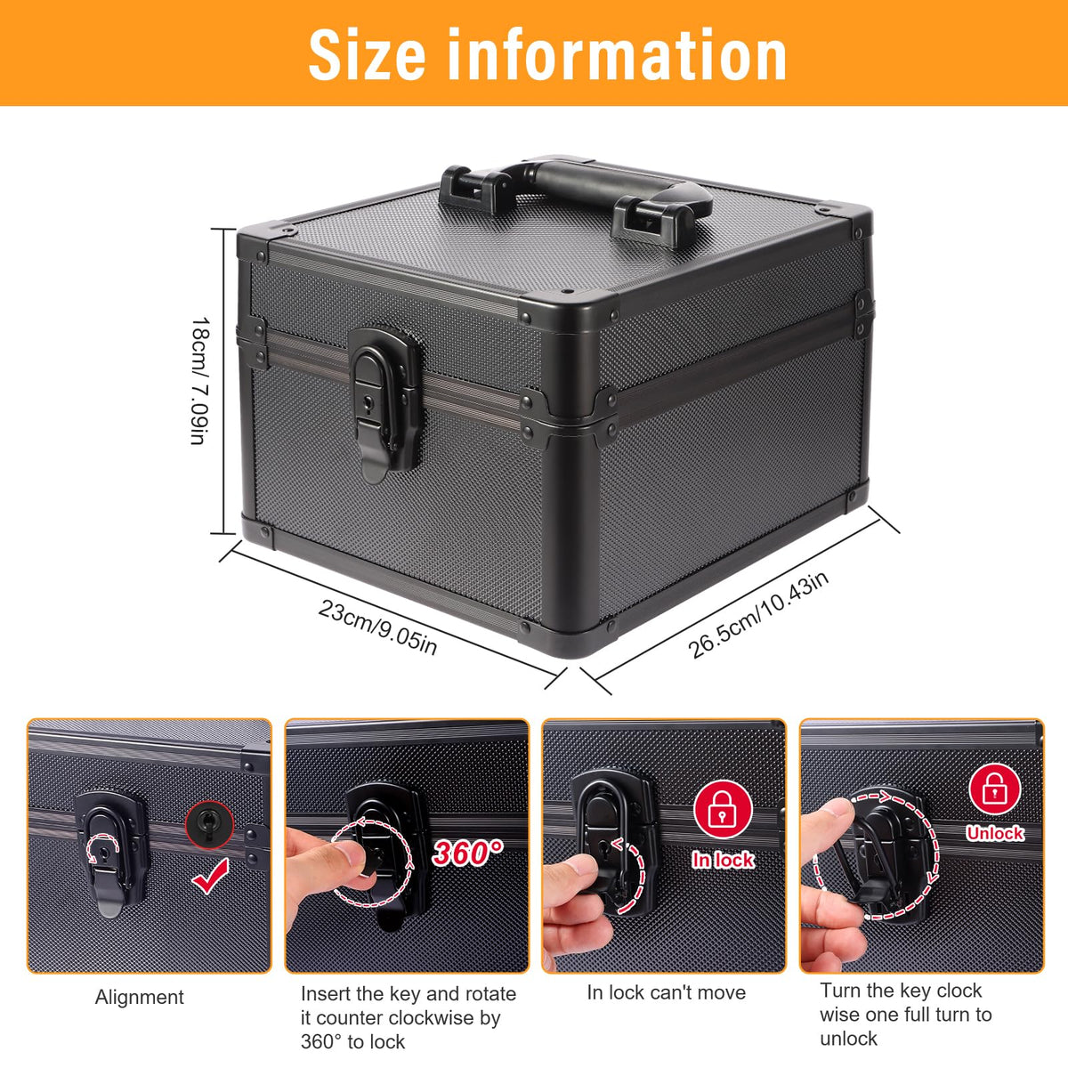 EcoVibe Graded Card Case carry handle for easy transport to shows