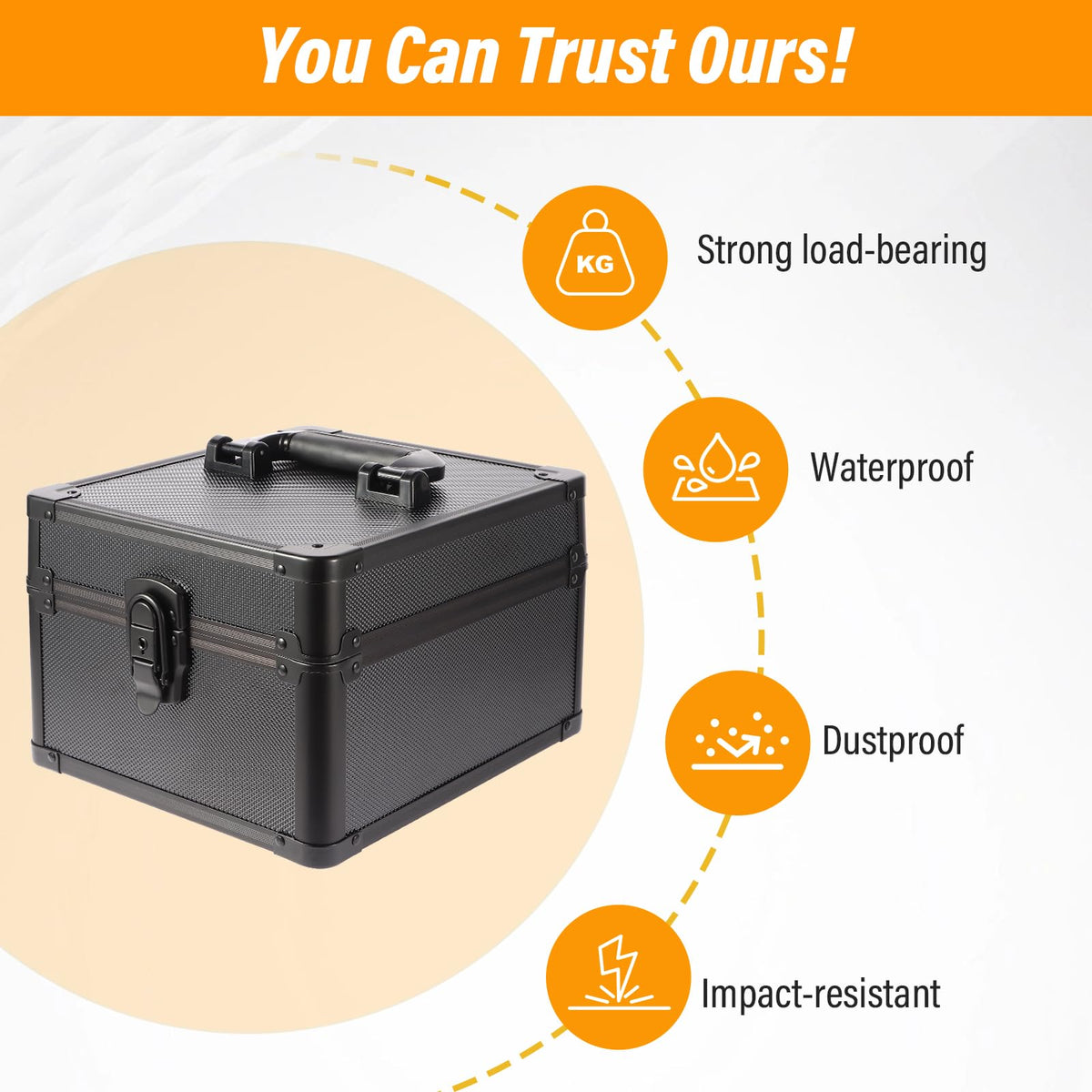 EcoVibe Graded Card Case lock provides security during travel and events