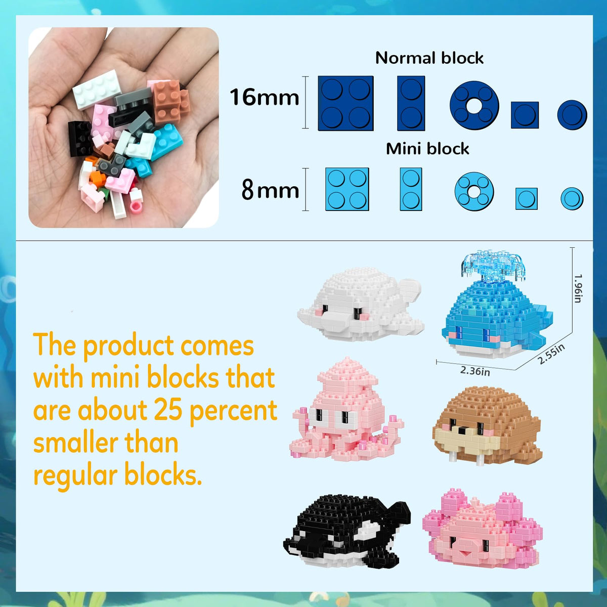 ecpoteny crab assembly - micro bricks for detailed crafting and patience-building