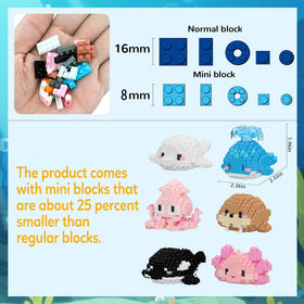 ecpoteny crab assembly - micro bricks for detailed crafting and patience-building