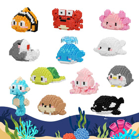 ecpoteny turtle build set - durable micro bricks for focused, creative play