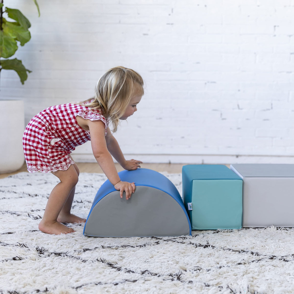 Classroom-ready SoftZone foam blocks in an indoor space