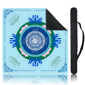 ECVLRTK blue mahjong mat on table for organized play and quick setup