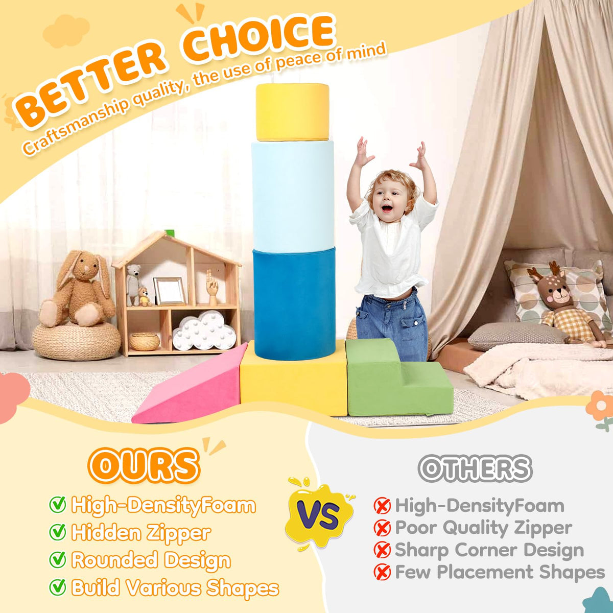 Edbuosy triangle block adds directional play for building sessions.