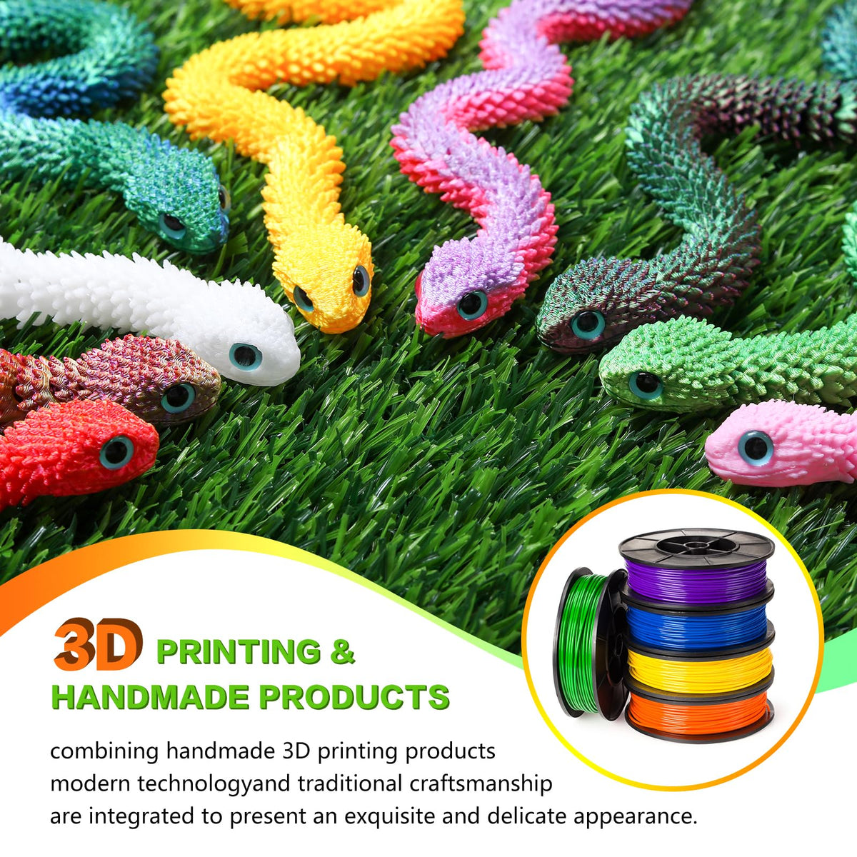 EDGRYJK 3D snake glows for Christmas and Easter decor.