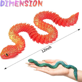 EDGRYJK 3D snake suits desks and shelves as compact decor.