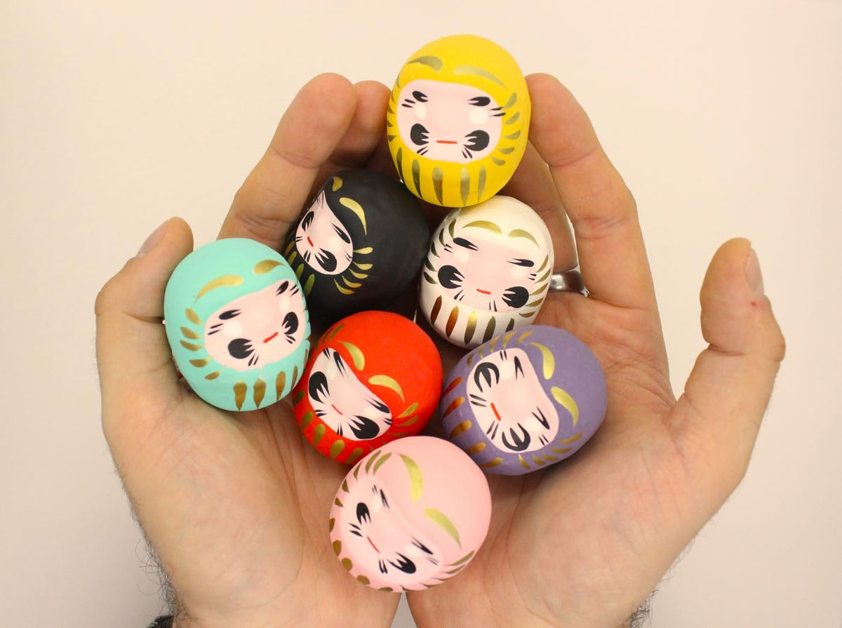 EDOYA Pink Daruma nurtures love and warm relationships at home or work.