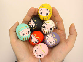 EDOYA Pink Daruma nurtures love and warm relationships at home or work.