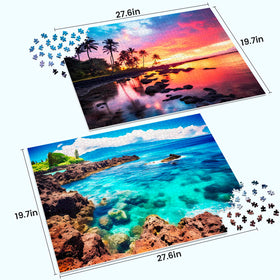 Edsjegn coconut tree scene puzzle for tropical vibes