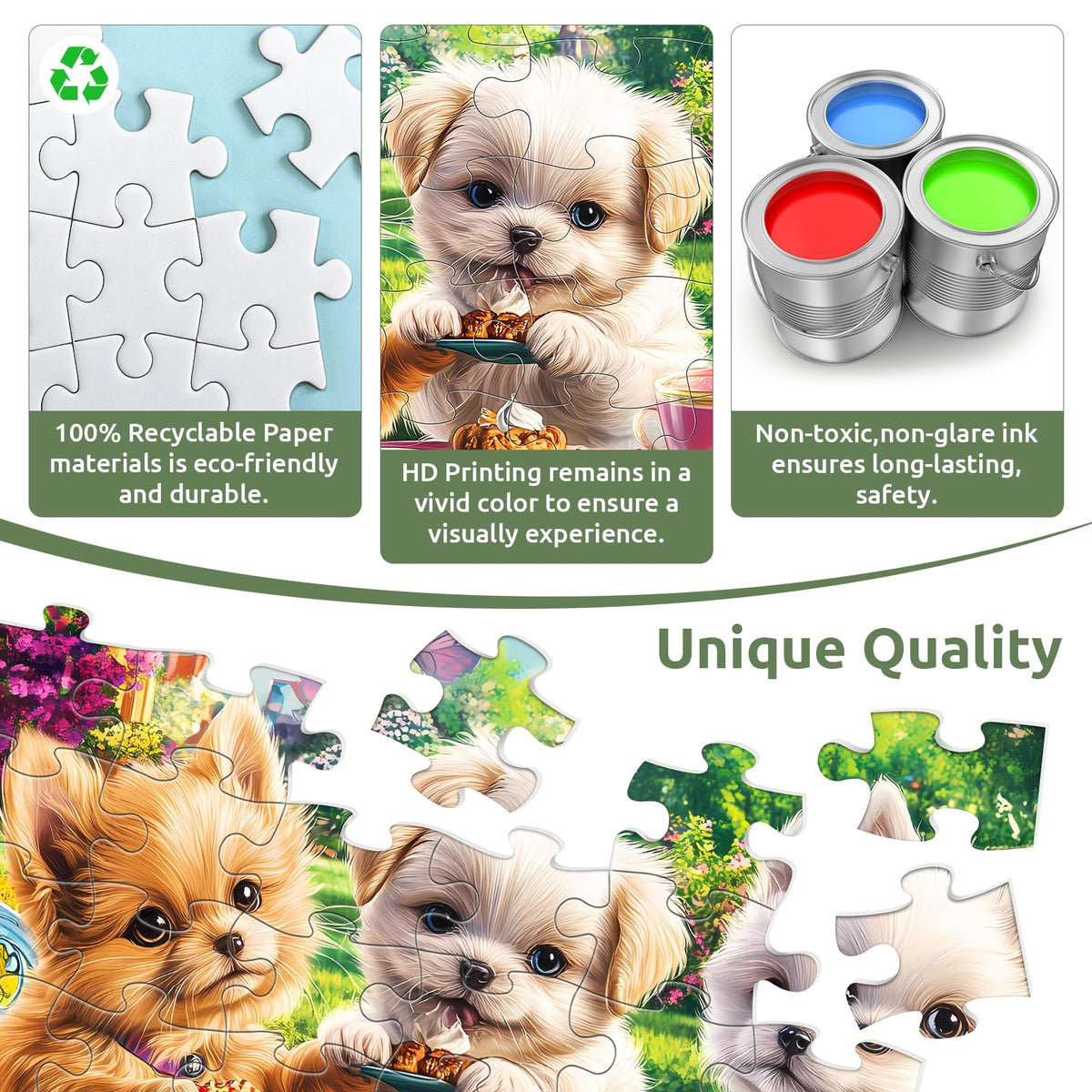 Edsjegn theme 3 large-piece puzzle encourages hand-eye coordination through textured pieces