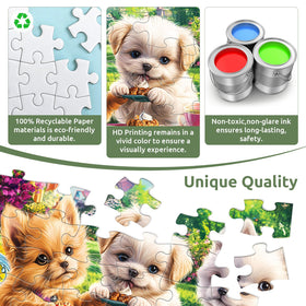 Edsjegn theme 3 large-piece puzzle encourages hand-eye coordination through textured pieces