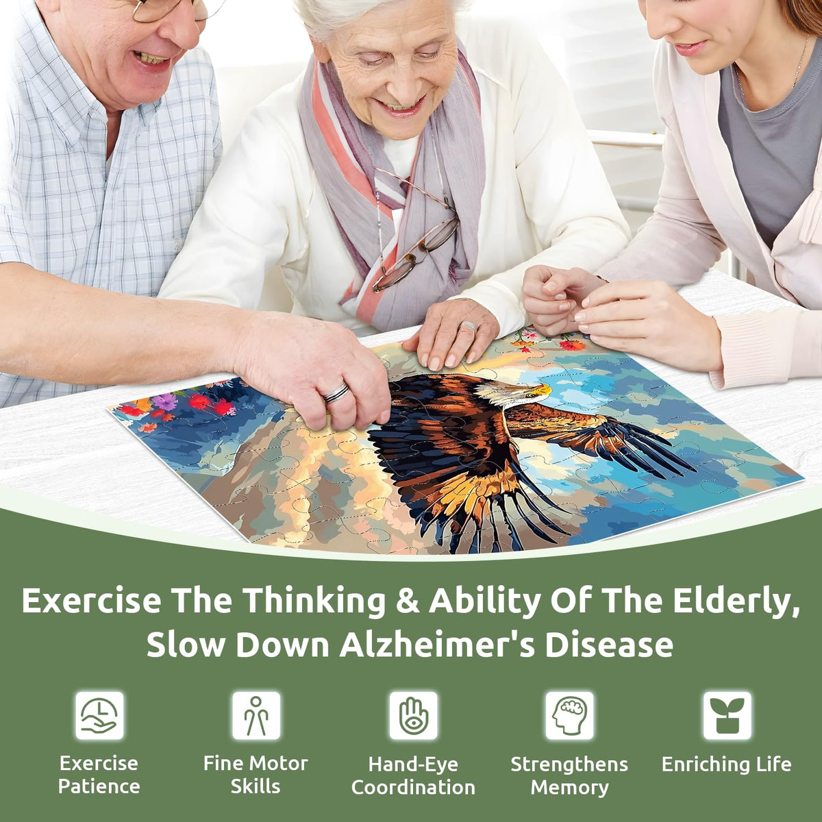 Edsjegn theme 5 large-piece puzzle promotes patience and calm engagement
